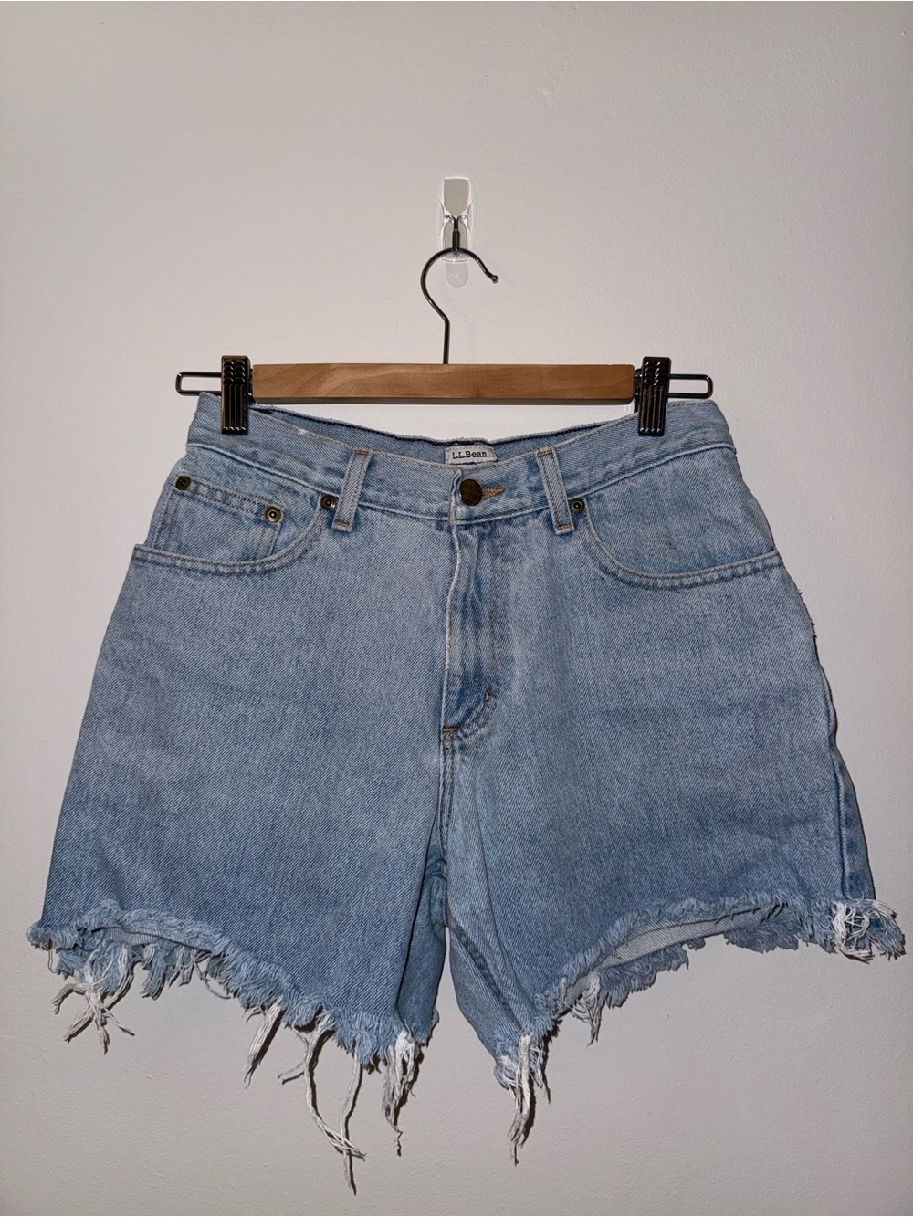 L.L. Bean Light Wash Denim Cutoff Shorts